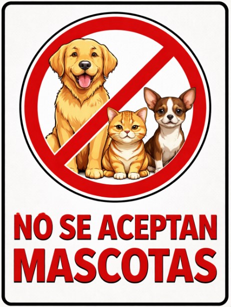 No se aceptan mascotas