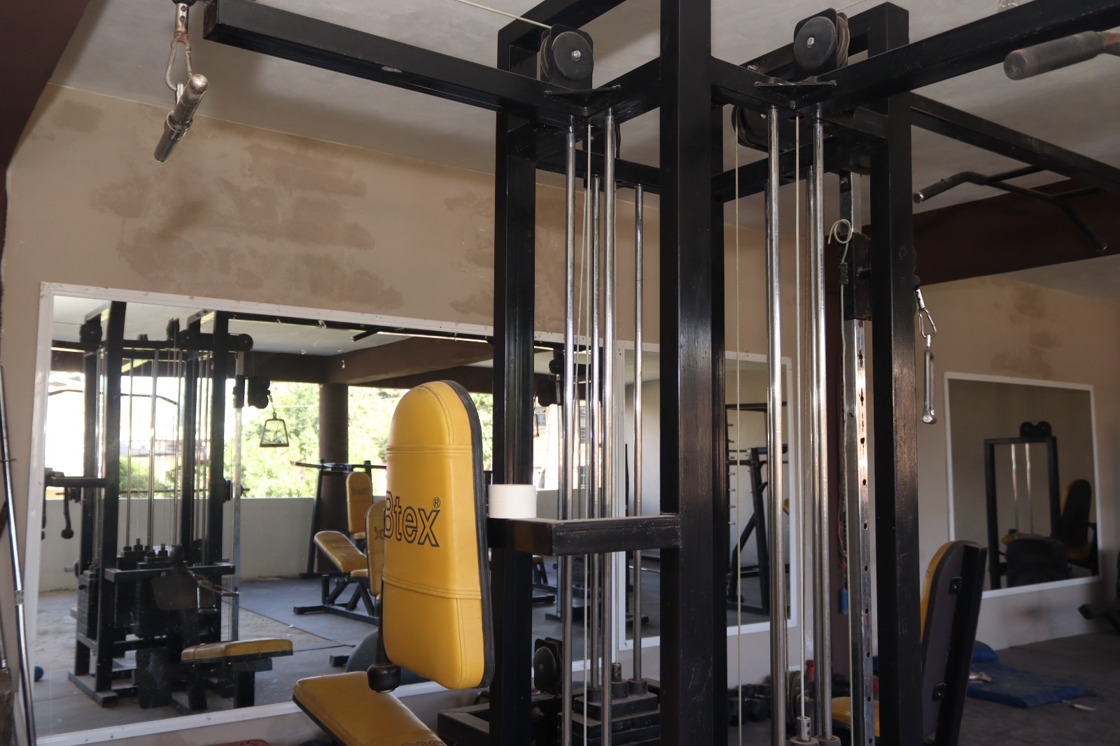 Fitness club gimnasio en hotel en Huasca de Ocampo Bosque de Ross & Liz